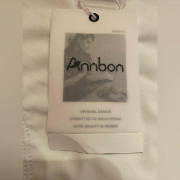 Annbon White Bikini Bottom Size Large NWT - Picture 4 of 5